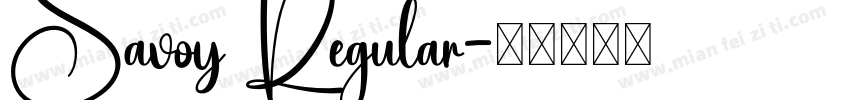 Savoy Regular字体转换